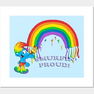 Rainbow Smurf Smurfin' Proud Posters and Art